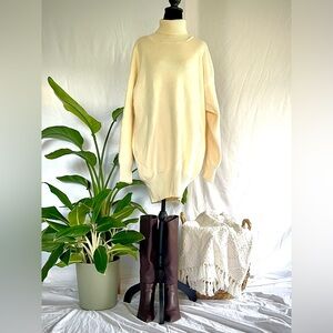 Forever 21 Ivory Turtle Neck Sweater Dress